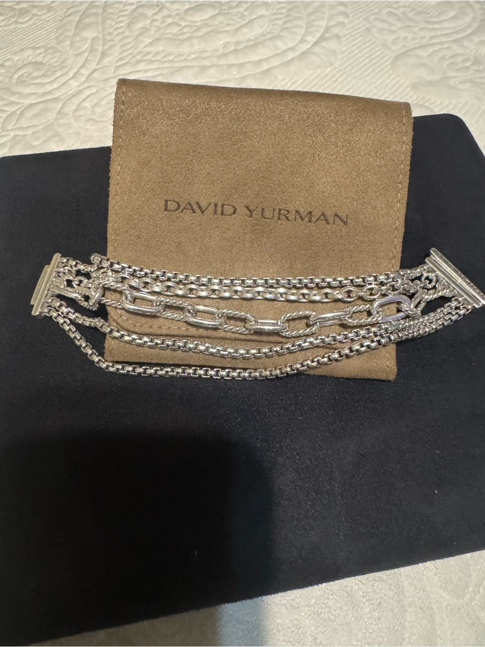 David Yurman Silver Multi-Chain Bracelet